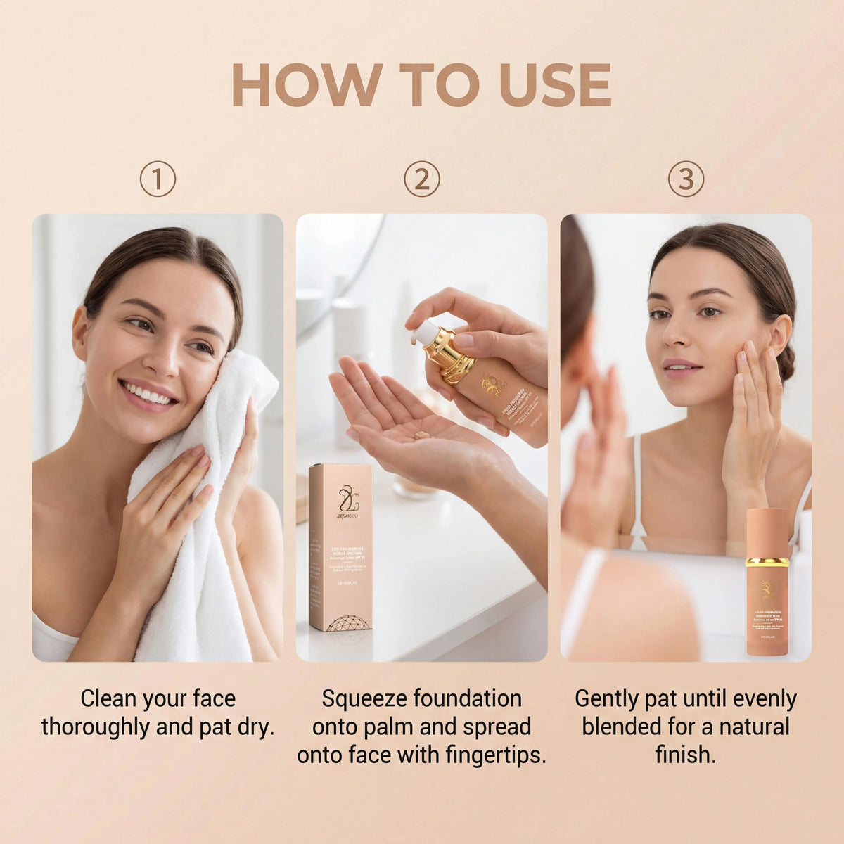 Zephoco Color Changing Liquid Foundation Waterproof Sweatproof SPF50+ High Coverage Flawless Complexion Concealer Long Lasting Base Makeup - AliExpress 66
