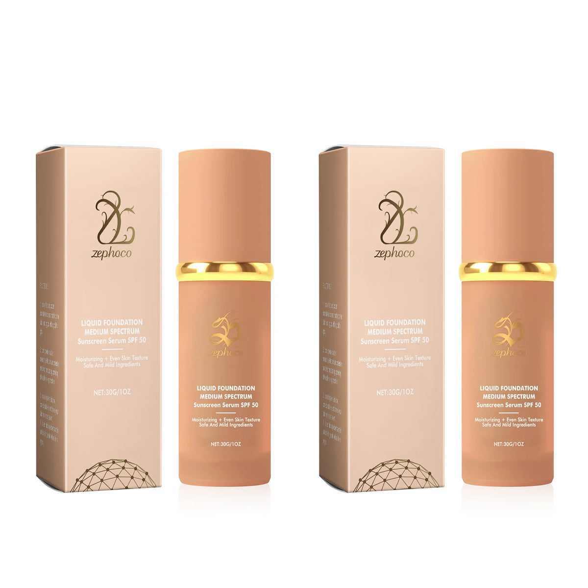 Zephoco Color Changing Liquid Foundation Waterproof Sweatproof SPF50+ High Coverage Flawless Complexion Concealer Long Lasting Base Makeup - AliExpress 66