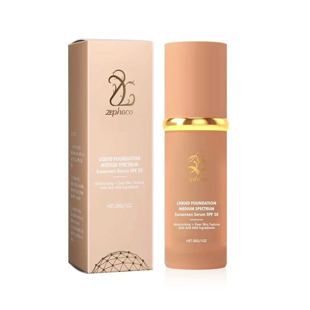 Zephoco Color Changing Liquid Foundation Waterproof Sweatproof SPF50+ High Coverage Flawless Complexion Concealer Long Lasting Base Makeup - AliExpress 66