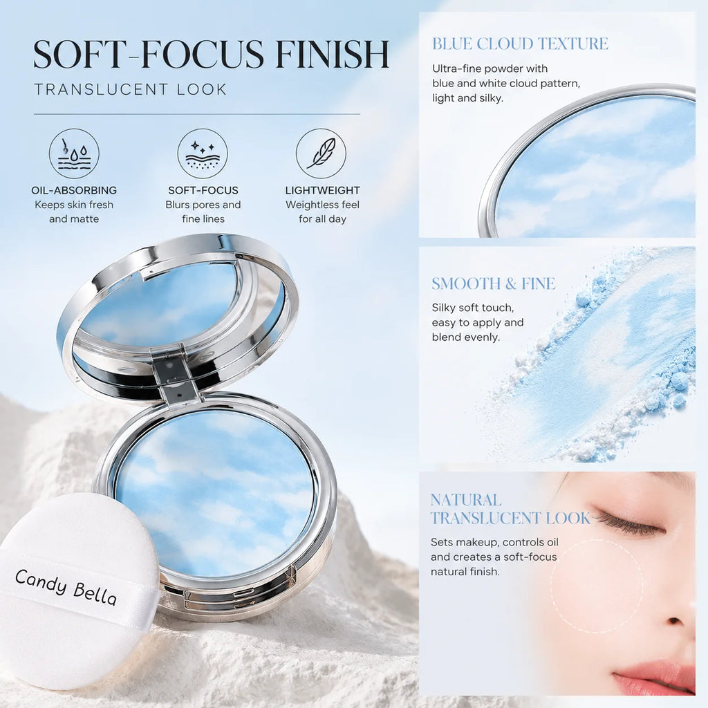 CandyBella Powderless Pressed Powder Gel Translucent Color Correcting Face Palette Moisturizing Shading Tint Velvet Finish Smoot