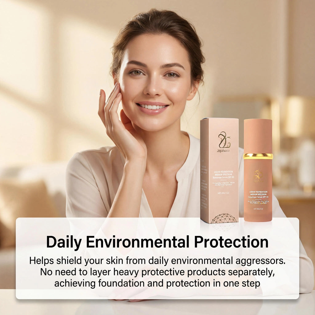 Zephoco Color Changing Liquid Foundation Waterproof Sweatproof SPF50+ High Coverage Flawless Complexion Concealer Long Lasting Base Makeup - AliExpress 66