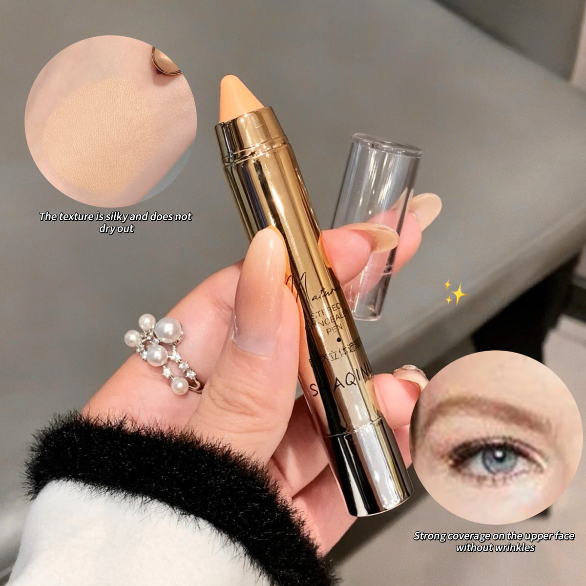 Facial and Eye Concealer Pen Natural Flawless Concealer Pen Water Soft Lip Liner Easy to Apply Face Concealer Makeup - AliExpress 66