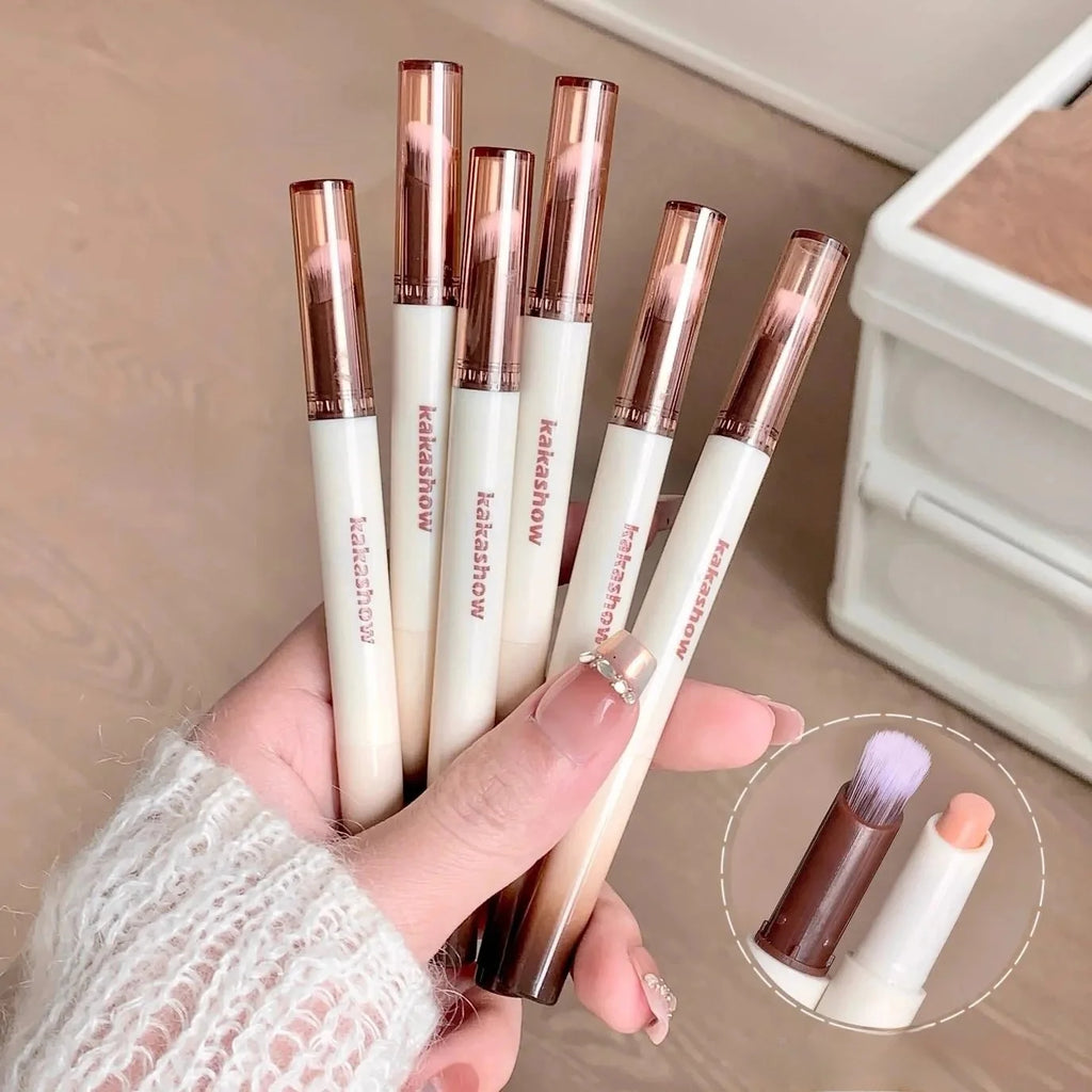 Kakashow Dual-Ended Concealer Pen for Dark Circles Tear Groove Spot Coverage Long-Lasting Blend Brush for Daily Use And Gifts