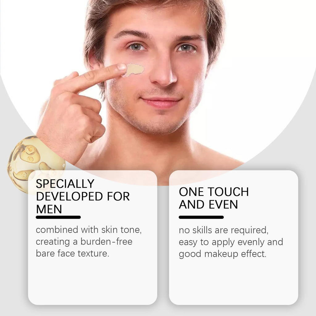 East Moon Men's Nude Makeup Cream, Natural Light Coverage BB Cream, Quick Daily Lazy Face Cream for Men, Evens Skin Tone