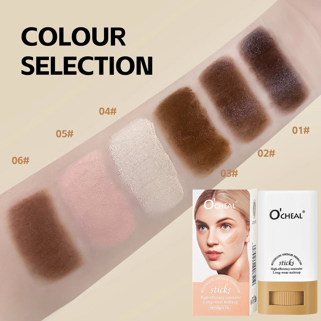 O'cheal Face Foundation Sticks Moisturizing Concealer Contouring Cream Matte Bronzer Face Brighten Makeup Beauty Cosmestic