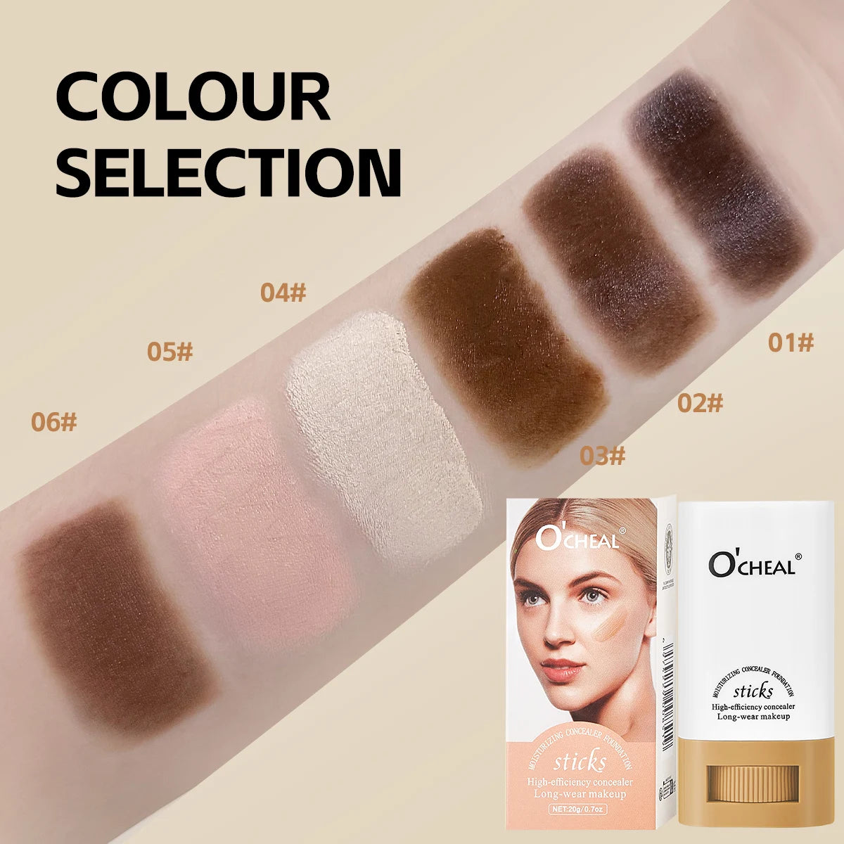 O'cheal Face Foundation Sticks Moisturizing Concealer Contouring Cream Matte Bronzer Face Brighten Makeup Beauty Cosmestic
