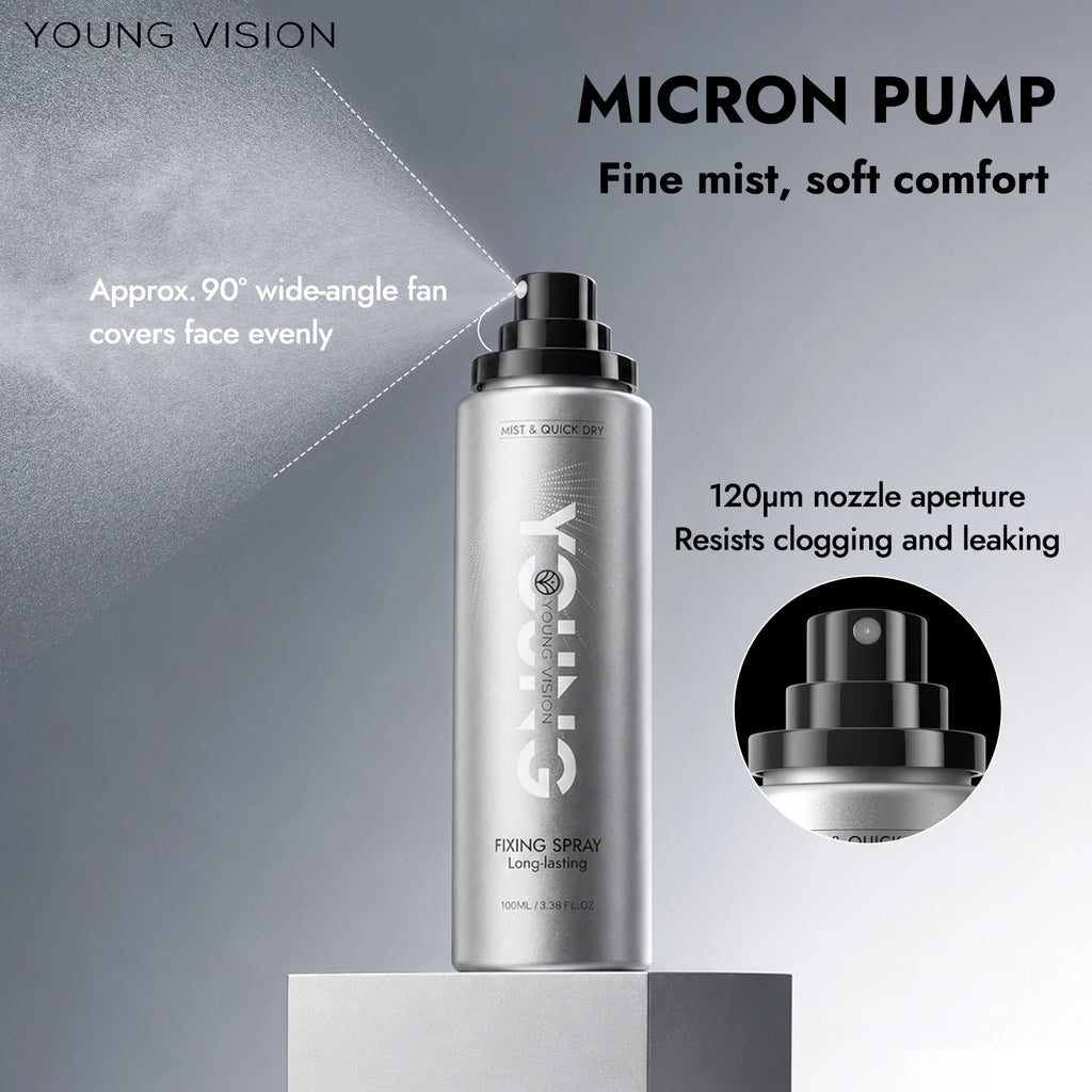YOUNG VISION 100ml Makeup Setting Spray ¨C Long-Lasting Matte Finish, Oil-Control, 3-Layer Film-Forming, Alcohol-Free, Hydrating, - AliExpress 66
