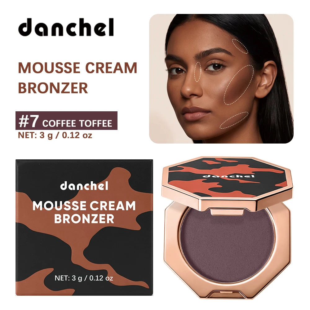 Mousse Bronzer Contour Cream Natural Soft Focus Skin Smoothing 3D Contour Waterproof Sweat-proof Resists Transfer Contour Cream