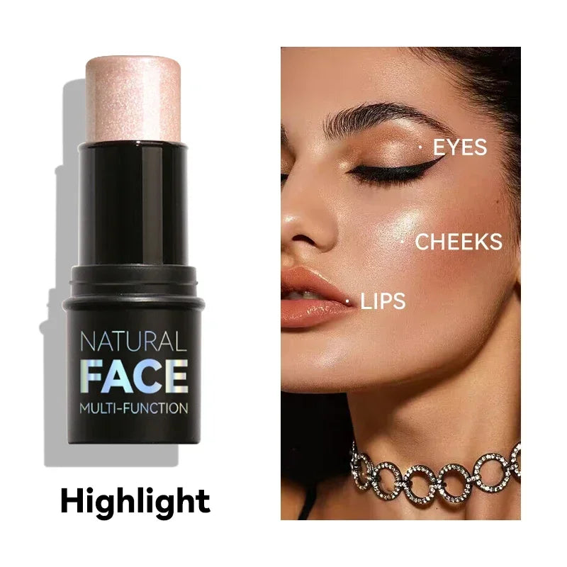 Makeup Face Cream Contour Sticks,Shades with Highlighter & Bronzer & Blush, Non-greasy and Water-resistant Face Contouring Pen - AliExpress 66