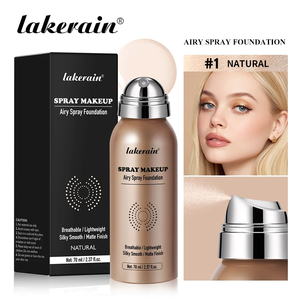 Airy Foundation Spray Waterproof Sweat-resistant Natural Silky Matte Finish Even Skin Tone Breathable Foundation Make-up Spray - AliExpress 66