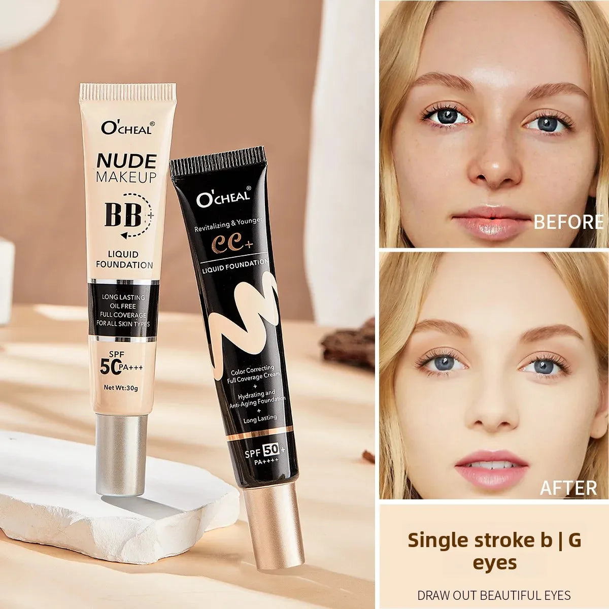 BB Cream SPF50 PA Plus Foundation Waterproof Long Lasting Brightening Primer Sunscreen Makeup Base Cosmetics For Women - AliExpress 66