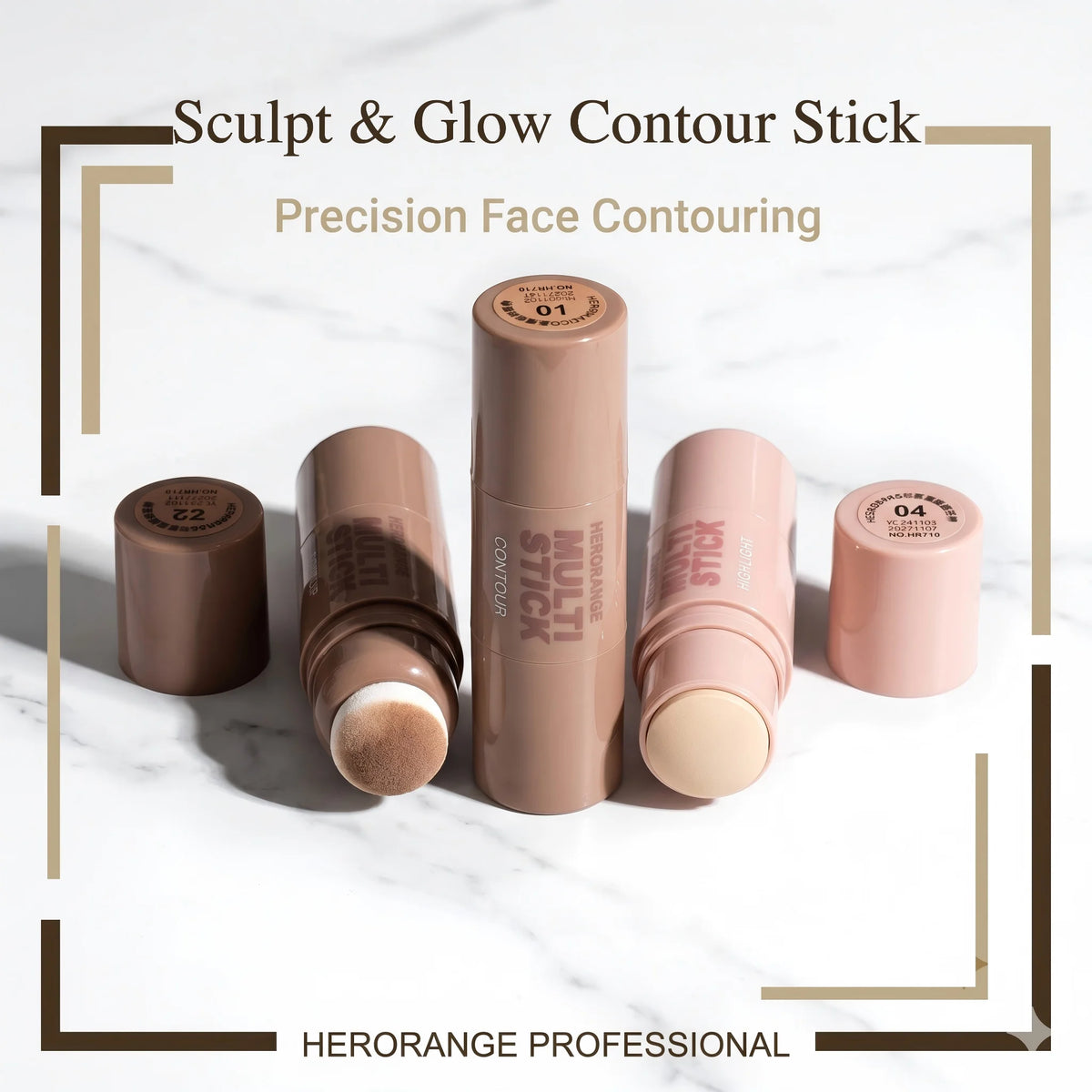 Herorange Dual Tip Face Sculpting Stick Natural Shading Highlight Create Slim V Face Beginner Daily Cosmetic