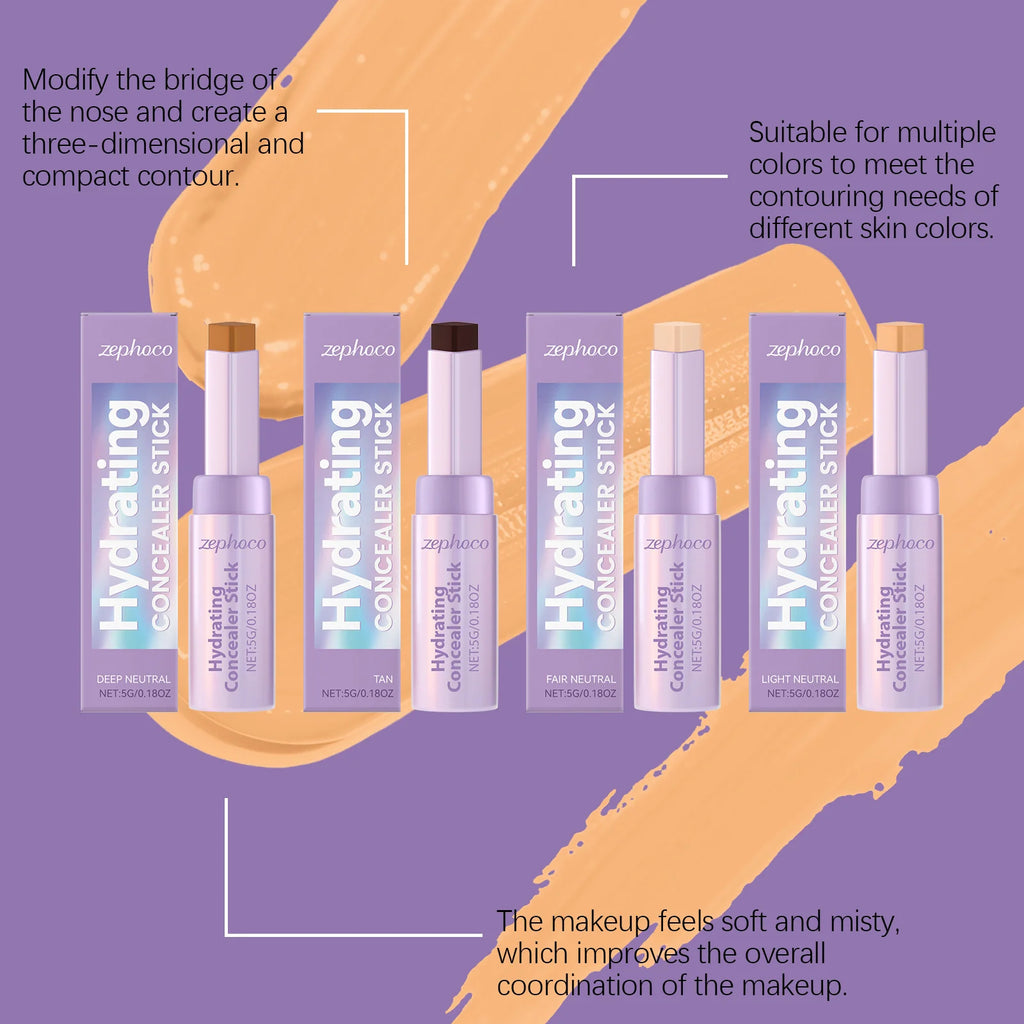 Foundation Contour Makeup Stick Contour Shaping Cover Blemishes Matte Finish Smooth Texture Brightening Moisturizing Makeup Tool