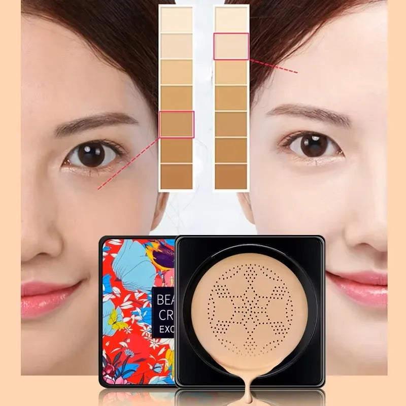 Mushroom Air Cushion Plant Nourishing BB Cream Concealer Moisturizing Foundation Fluid Isolating Plain CC Cream - AliExpress 66