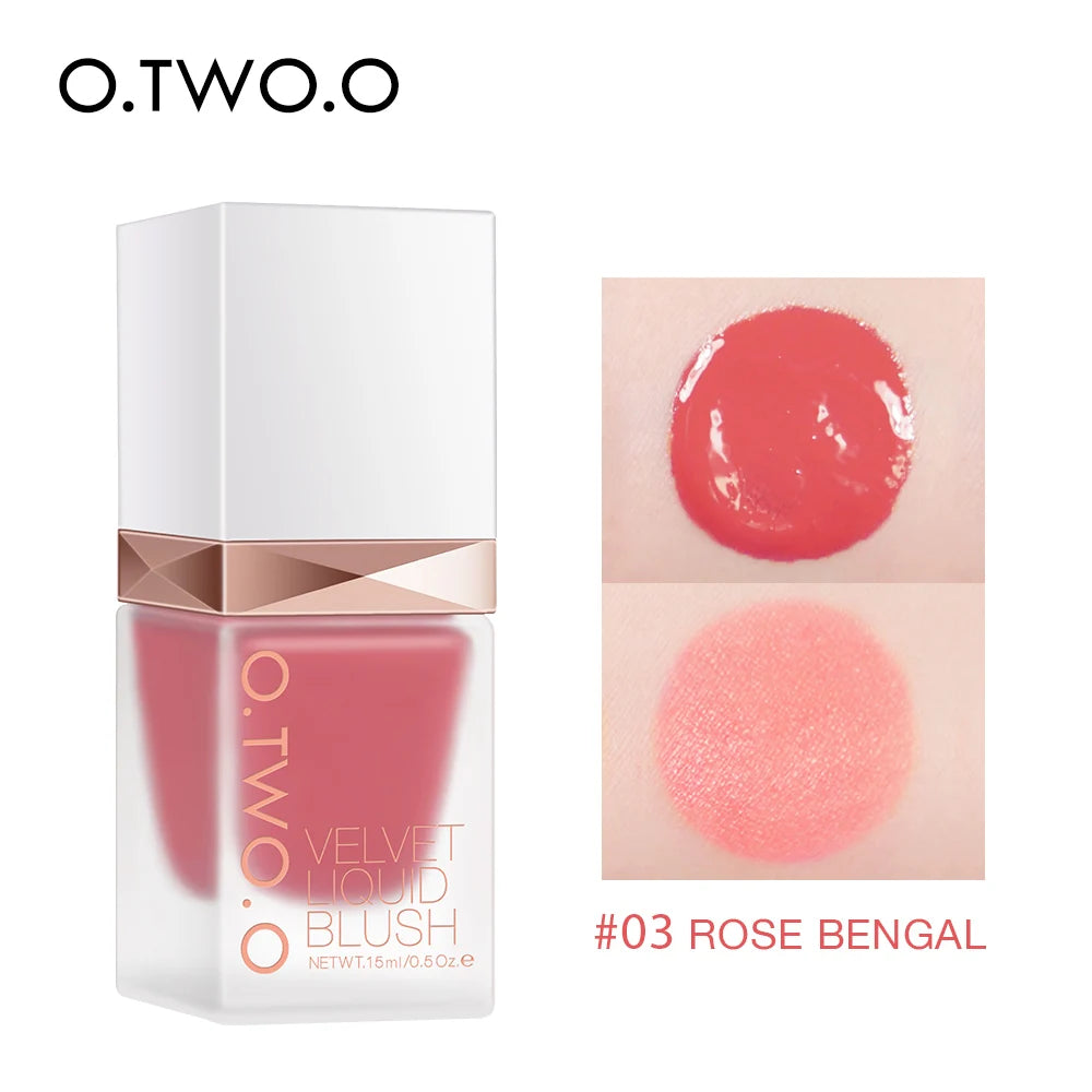 O.TWO.O Liquid Blusher 4 Colors Rose Pink Blush Long Lasting Natural Cheek Face Makeup Blusher High Pigment For Women Cosmetics - AliExpress 66