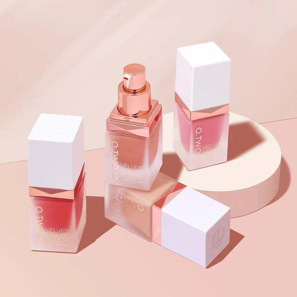O.TWO.O Liquid Blusher 4 Colors Rose Pink Blush Long Lasting Natural Cheek Face Makeup Blusher High Pigment For Women Cosmetics - AliExpress 66