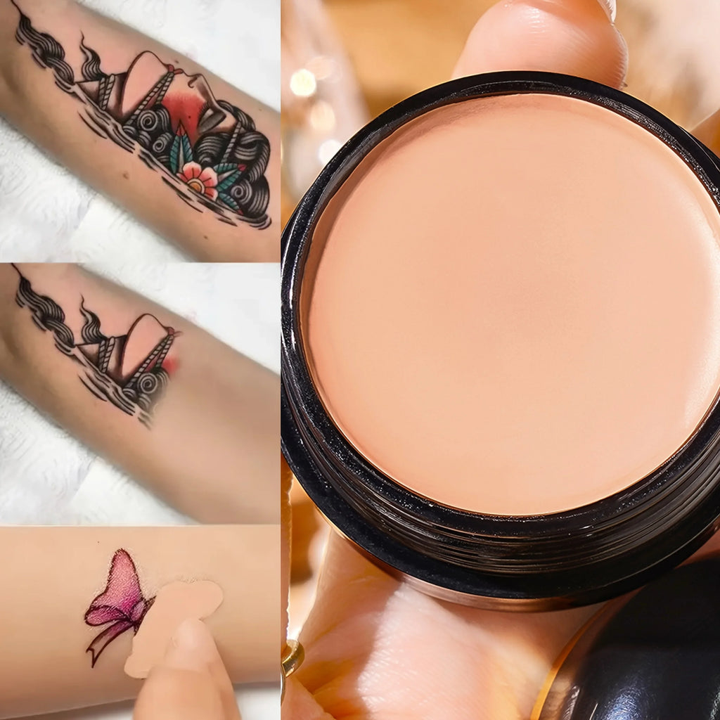 Waterproof Full Coverage Tattoo Concealer Cream Long Lasting Foundation to Cover Tattoos Scars Natural Matte for All Skin Tones