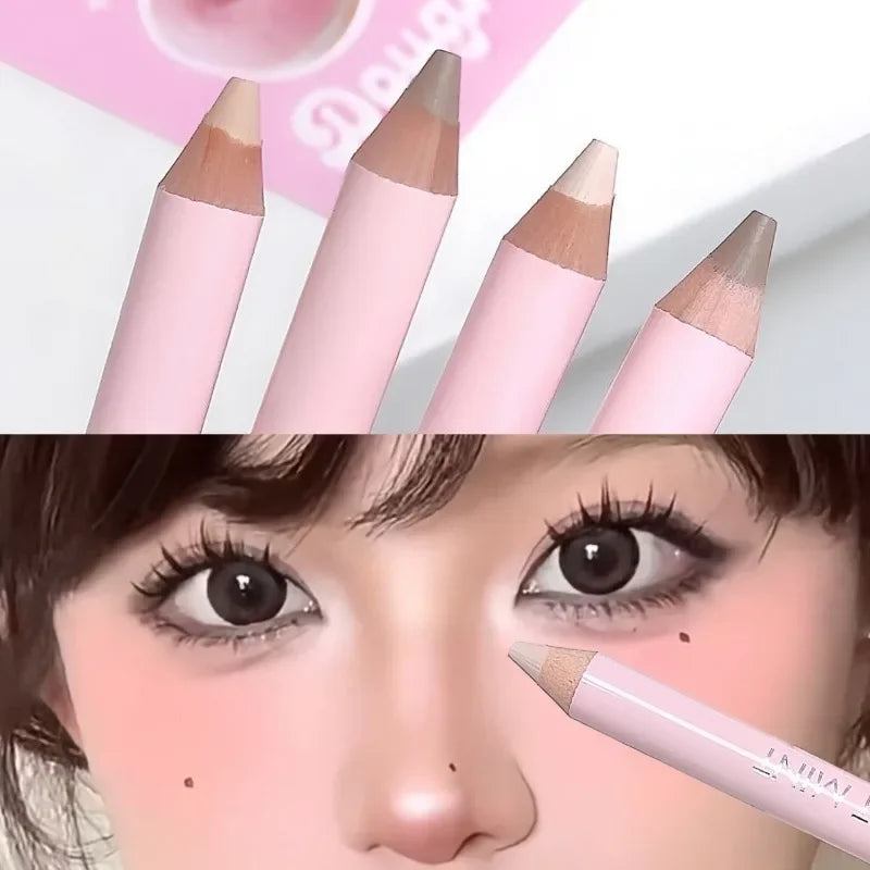 Double Ended Highlighting Contouring Stick 2-in-1 Highlight and Shadow Pen Face Gray Brown 3D Nose Shadow Bronzers Makeup Pencil - AliExpress 66