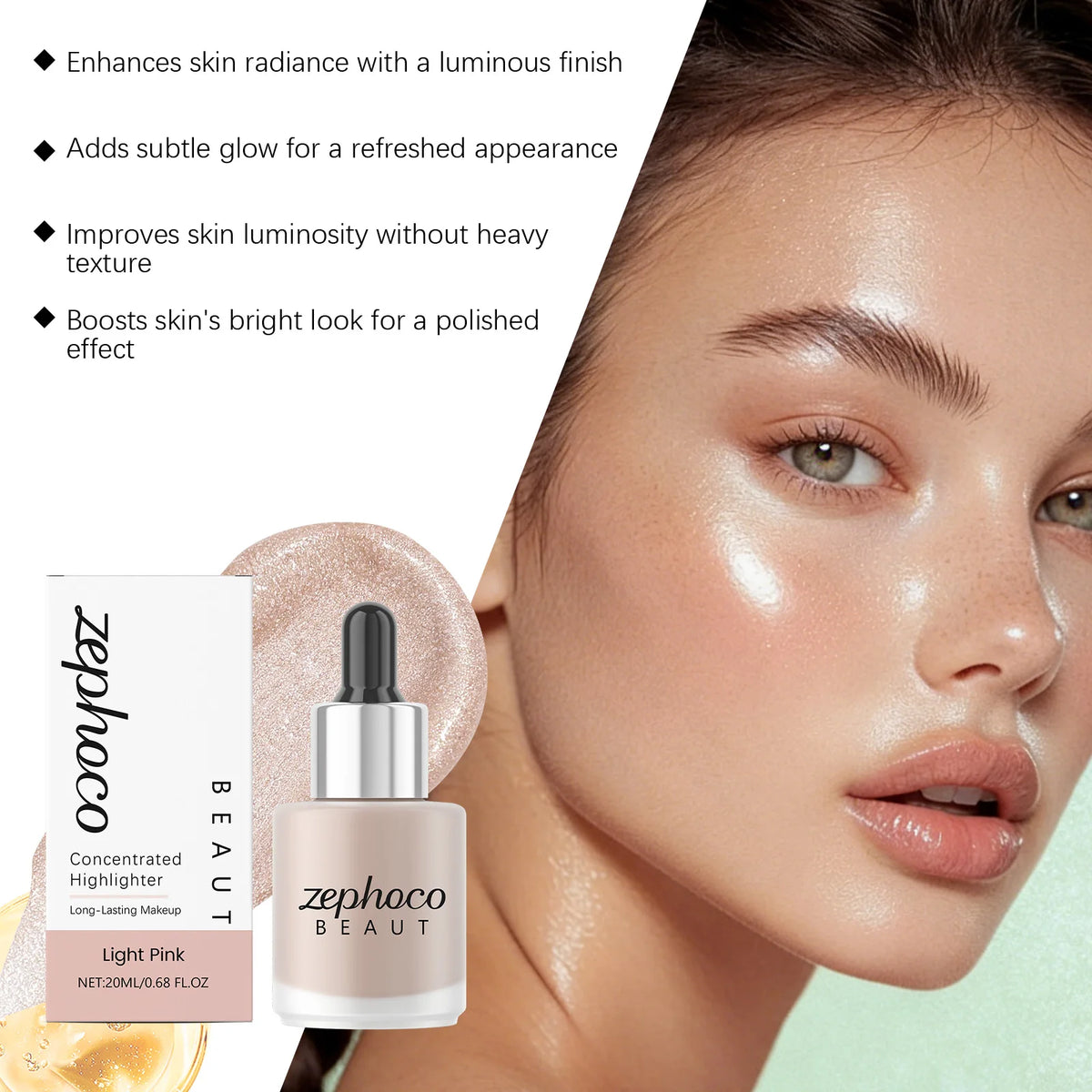 Concentrated Highlighter Liquid Enhance Skin Radiance Refined Makeup Effect Easy Application Suitable Daily Facial Makeup - AliExpress 66