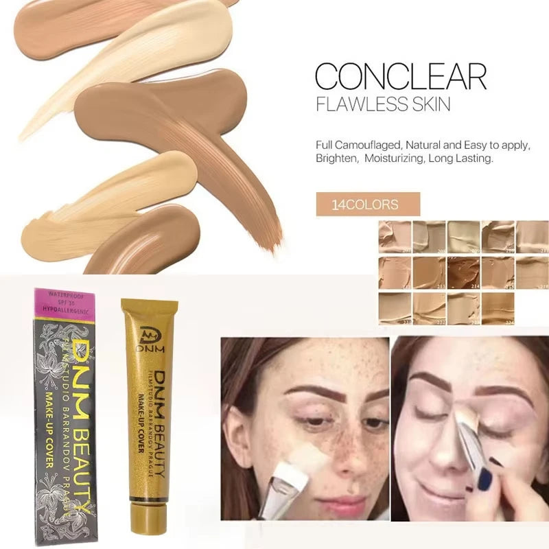 Gold Tube Full Coverage Concealer,Face High Coverage Foundation Cream For Dark Circles Tattoos Freckles Redness,Even Skin Tone - AliExpress 66