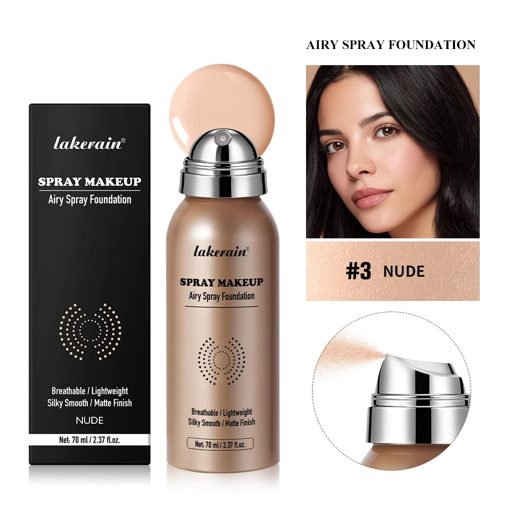 Makeup Natural Lightweight Breathable Foundation Spray Matte Finish Moisturizing Waterproof Long-lasting Women Foundation Spray - AliExpress 66
