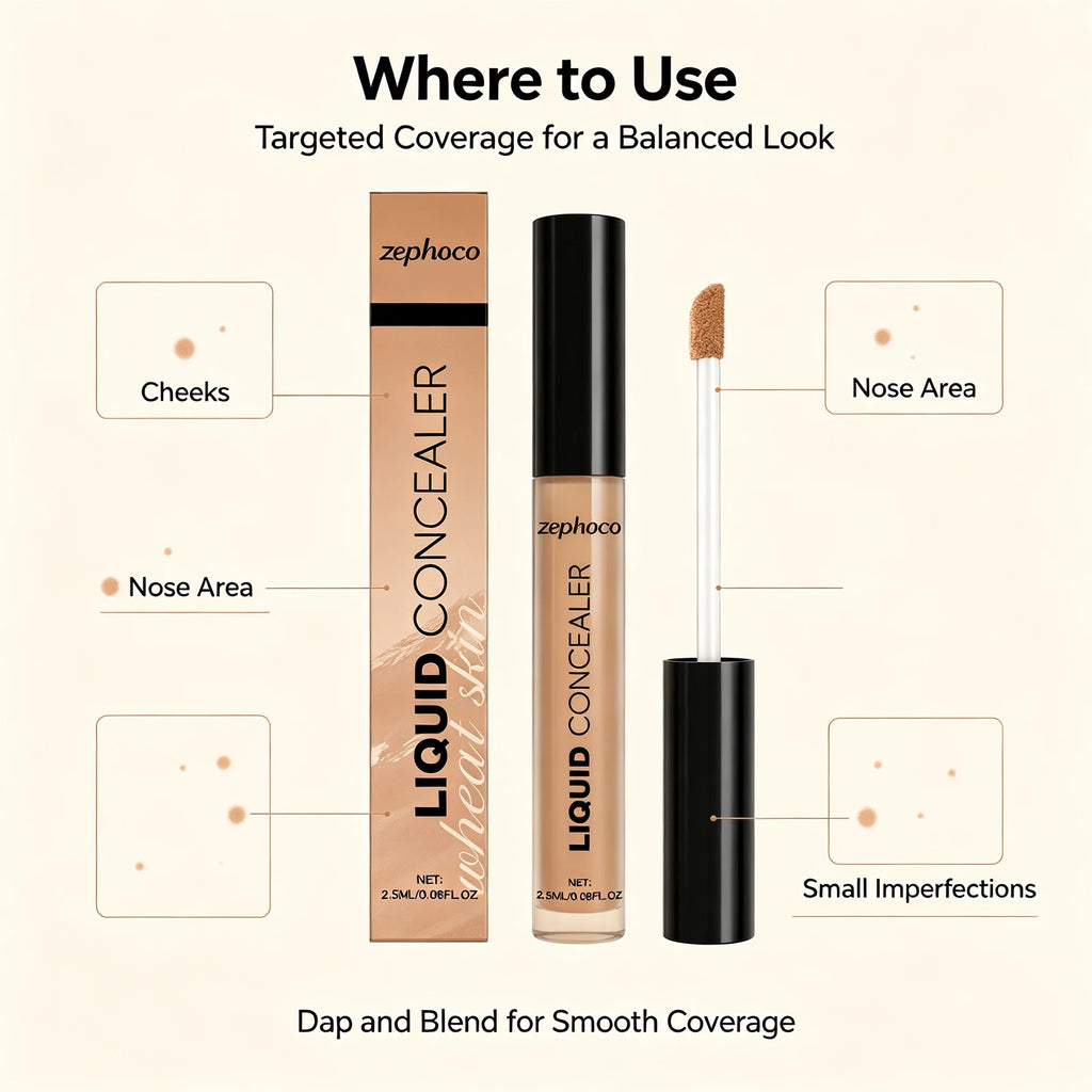 Wheat Liquid Concealer Buildable Coverage Natural Finish Waterproof Long Lasting For Face Makeup - AliExpress 66
