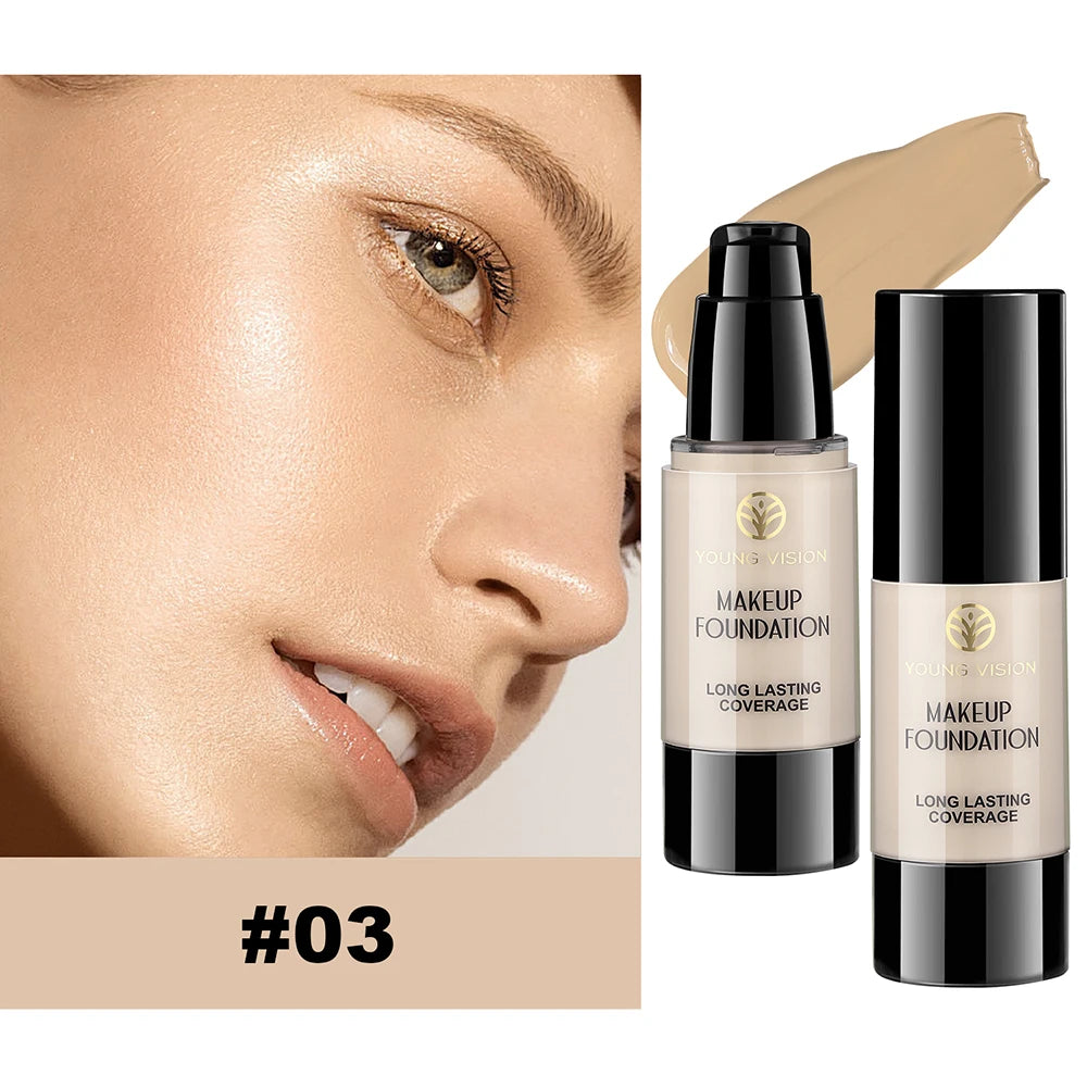 Long-Lasting Waterproof Liquid Foundation with Oil Control & Moisturizing, High Coverage Sweat-Resistant Concealer for Women, - AliExpress 66