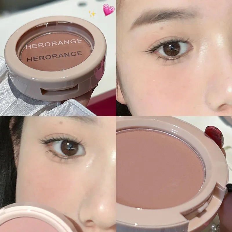 Single Color Blush Silky Texture High Color Rendering No Powder Feeling Low Saturation Long-lasting Natural Matte Blush Cream