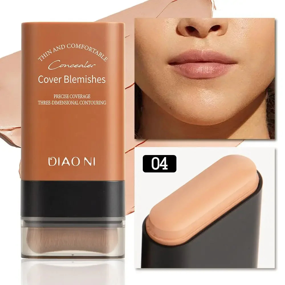 Matte Foundation Cream Stick Multi-Use Eraser Makeup Full Coverage Waterproof Lasting Oil-control Cover Acne Base With Brush - AliExpress 66