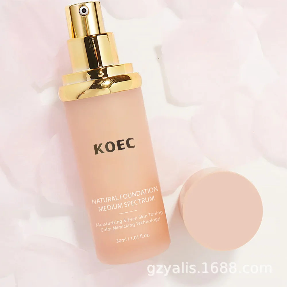 30ml KOEC Medium Spectrum Natural Foundation Moisturizing Even Skin Toning Color Mimicking Covering Shades Natural Mild Formula - AliExpress 66