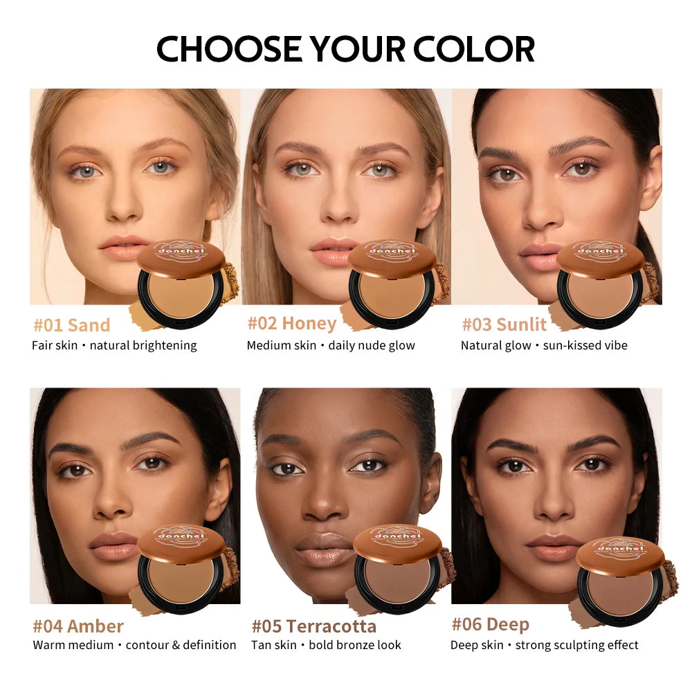 Matte Bronzing Powder 6 Shades Natural Warm Tone Buildable Contour Smooth Blendable Compact Travel Size Makeup For Face - AliExpress 66