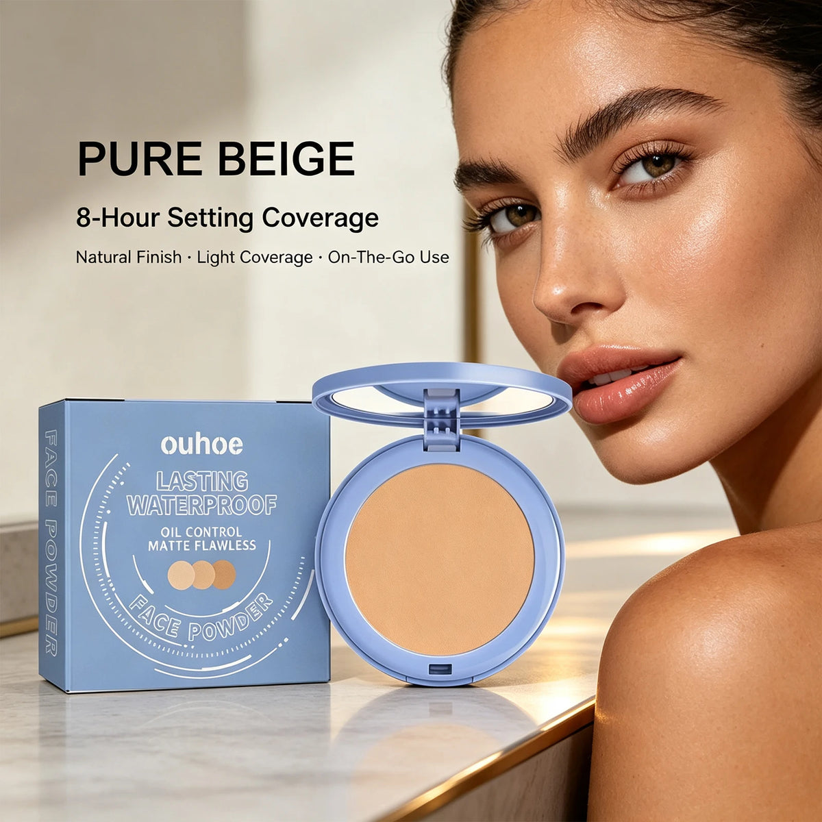 Waterproof Sweatproof Setting Powder Brightens Conceals Natural OilControl Invisible Pores Lasting Matte FullCoverage