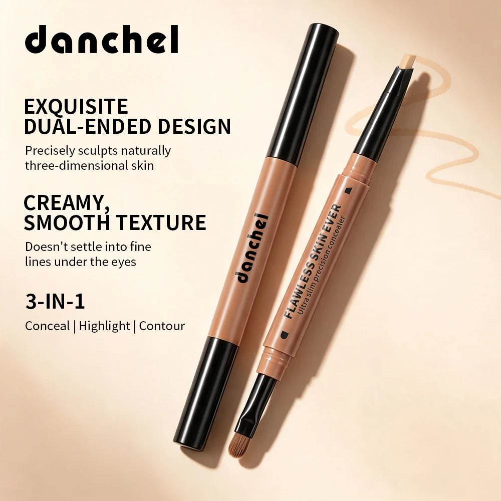 Flawless Skin Precision Concealer Dual-head Design Natural Skin Finish Precision Cover Redness,Spots,Dark Circles Concealer Pen - AliExpress 66