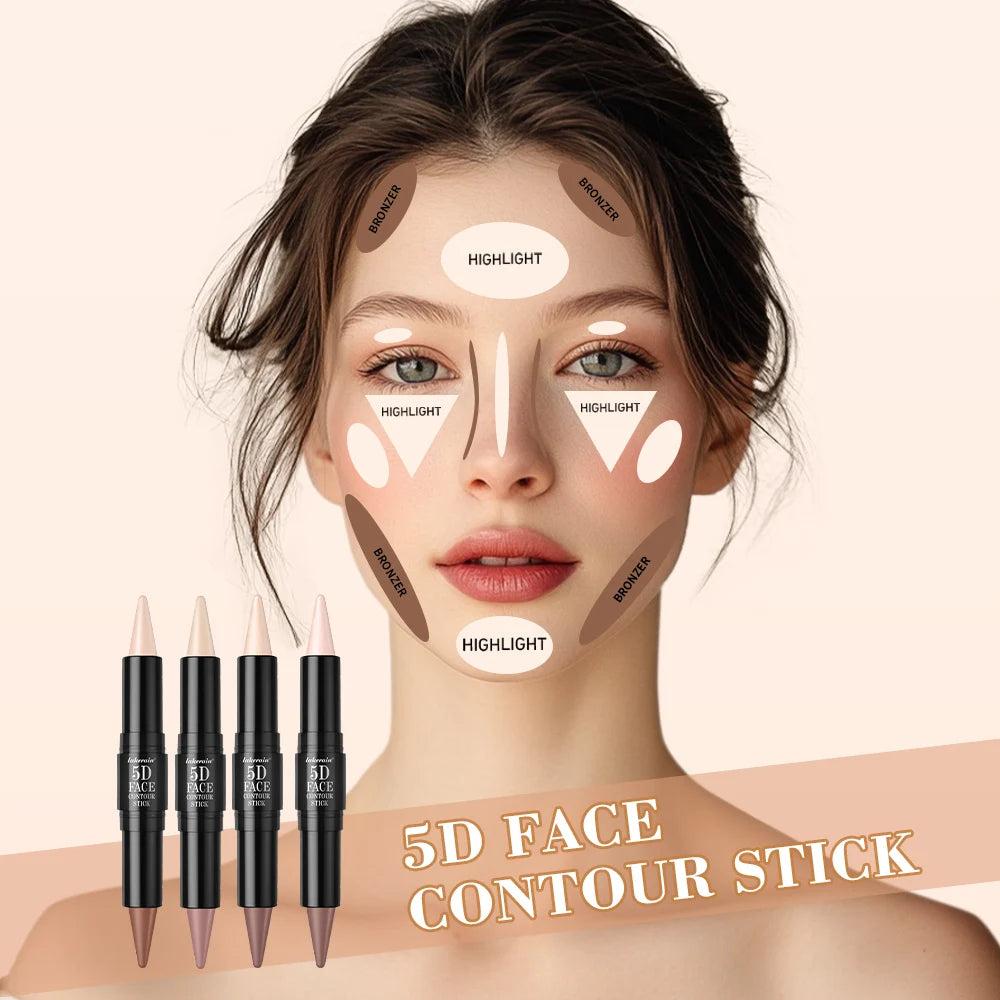 Dual Ended Contour Stick Foundation Concealer Long Lasting Dark Circle Correcting Contour Concealer Makeup Highlighter Cosmetics - AliExpress 66