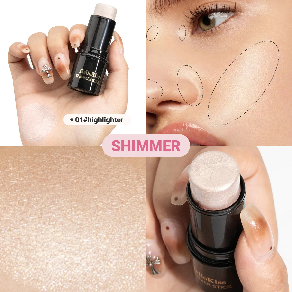 15 Color Waterproof Shimmer Face Bronzer Highlighters Glitter Corrector Contour Illuminator Stick Creamy Blush Makeup Cosmetics - AliExpress 66