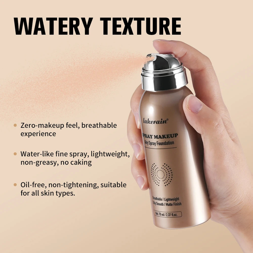 Makeup Natural Lightweight Breathable Foundation Spray Matte Finish Moisturizing Waterproof Long-lasting Women Foundation Spray - AliExpress 66