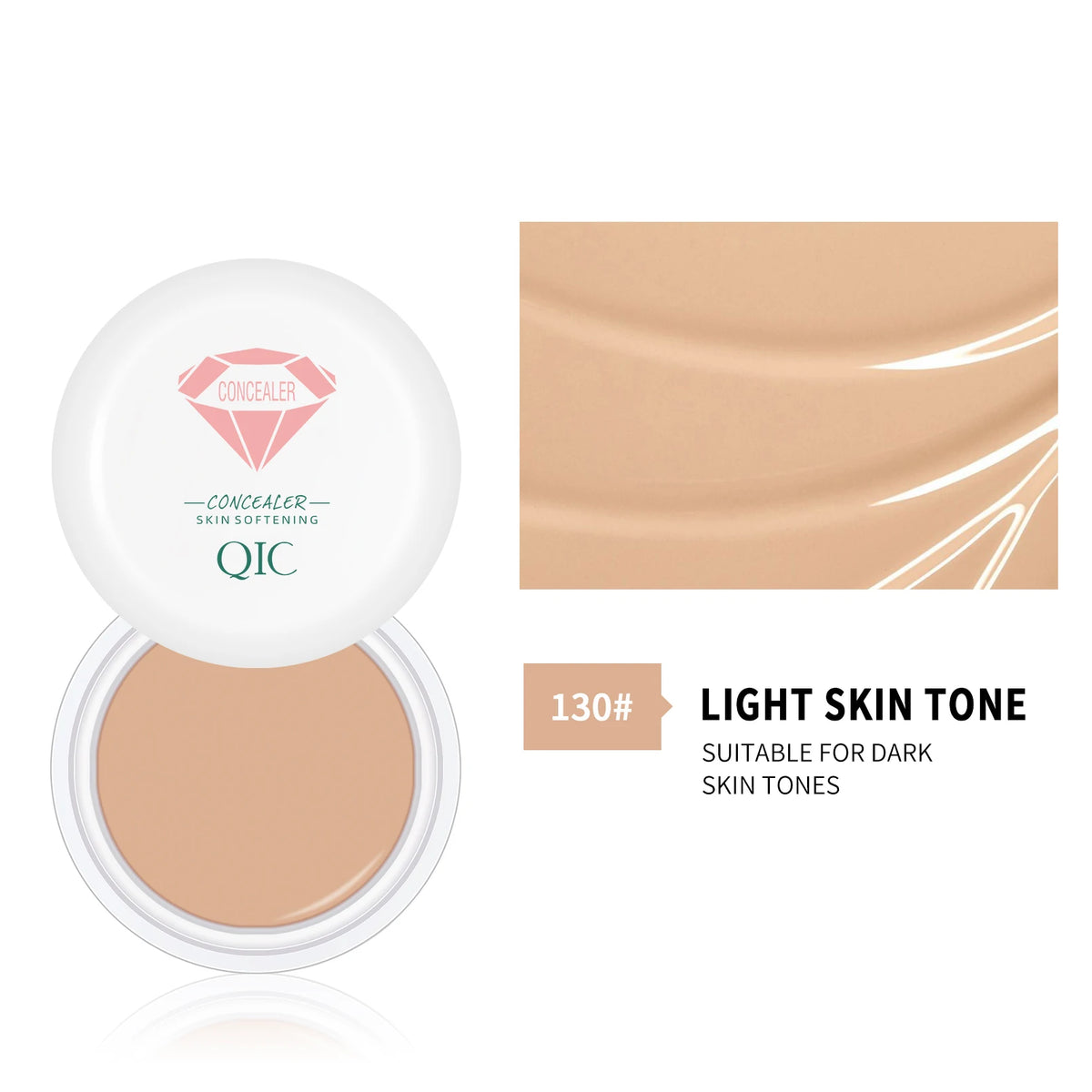 QIC Waterproof & Sweatproof Concealer Cream - Tattoo Coverage, Long-Lasting Foundation, Natural, Full Coverage, All Skin Types - AliExpress 66