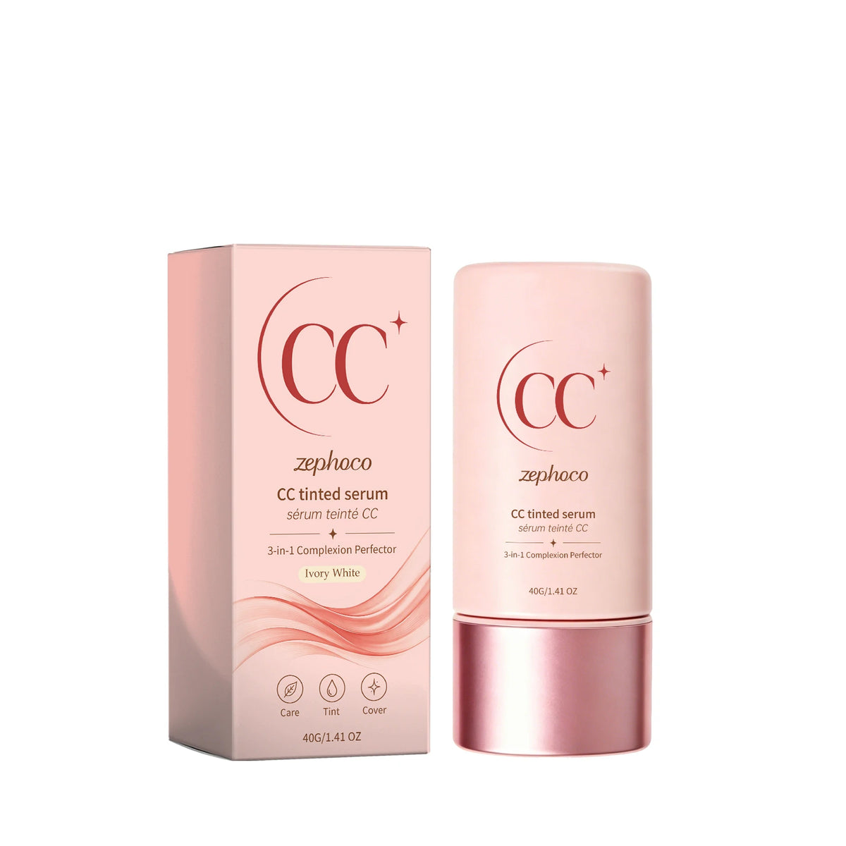 3-In-1 CC Tinted Serum Cream Even Skin Tone Natural Coverage Daily Beauty Cosmetic Product Lightweight Skin Balance Makeup Base