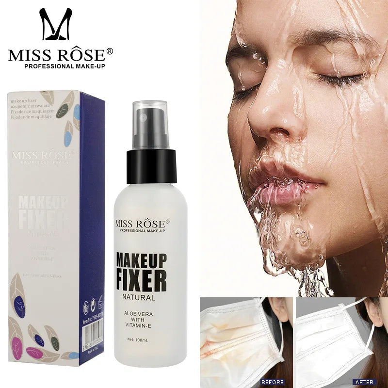 MISS ROSE 100ml Light Hydrating Setting Spray, Clear Makeup Effect, Non-cakey Non-sticky Refreshing Make Up Fixing Spray