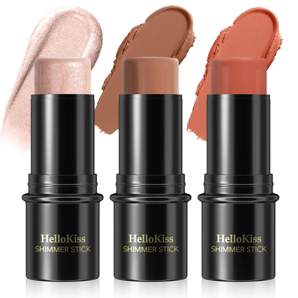 3Pcs Concealer Stick Set Waterproof Oil Control Highlighter Contour Blush Cream Multifunctional Makeup Beauty - AliExpress 66