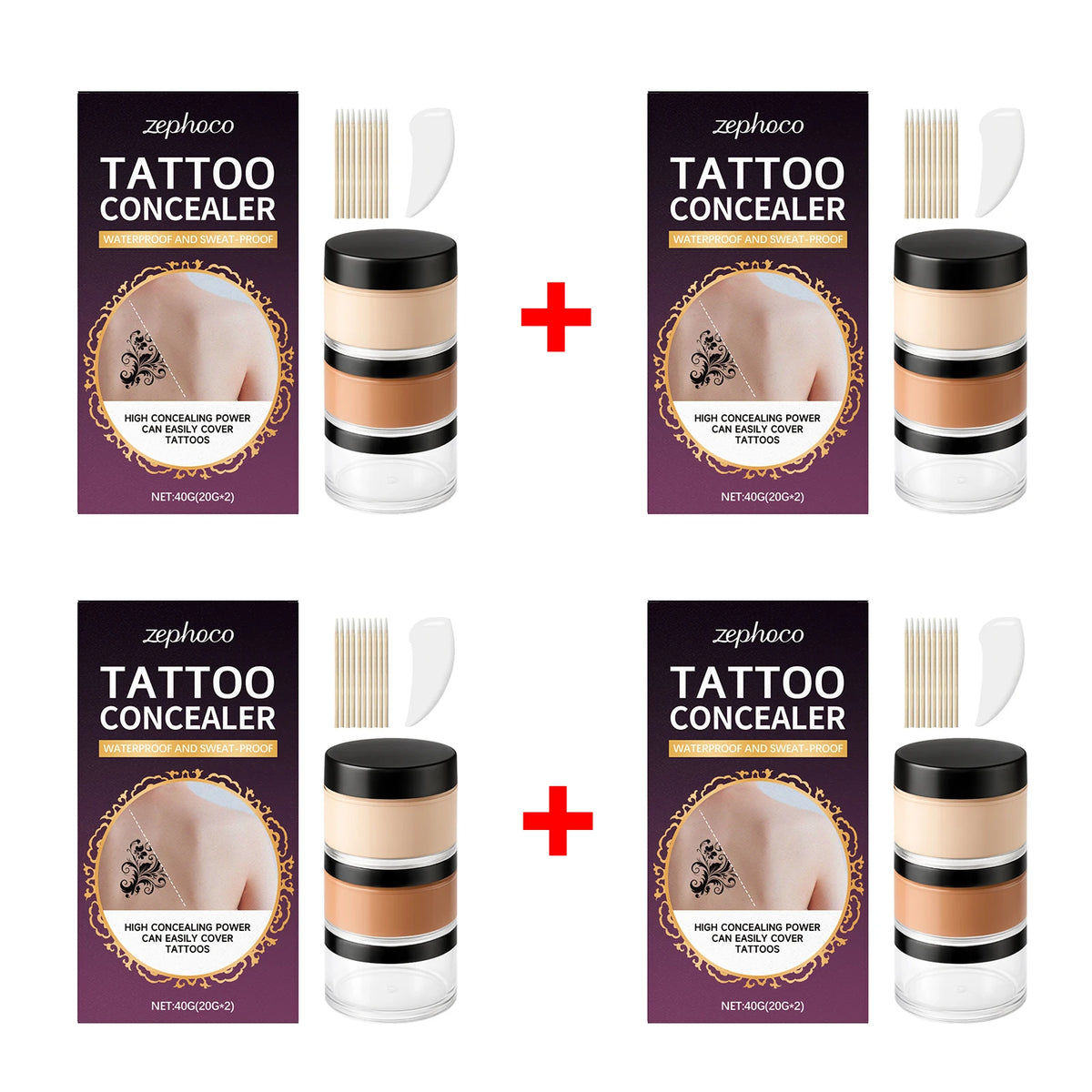 Tattoo Concealer Full Coverage Concealer for Tattoos Scars Even Skin Tone Waterproof Cover Acne Scarring Sweatproof Body Makeup