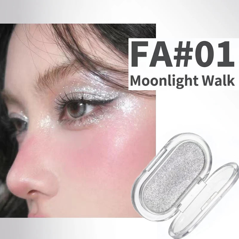 1pc Diamond Highlighter Powder Palette Clear Brighten Face Contour Powder Pink Glitter Eye Makeup High Gloss Eyeshadow Cosmetics