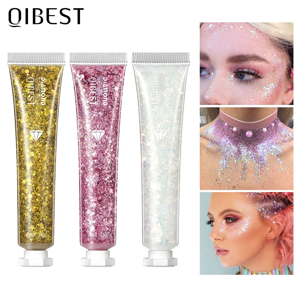 QIBEST 6 Colors Highlighter Powder Glitter Sequins Gel Shimmer Contour Blush Powder Makeup For Face Body Highlight Makeup Tools - AliExpress 66