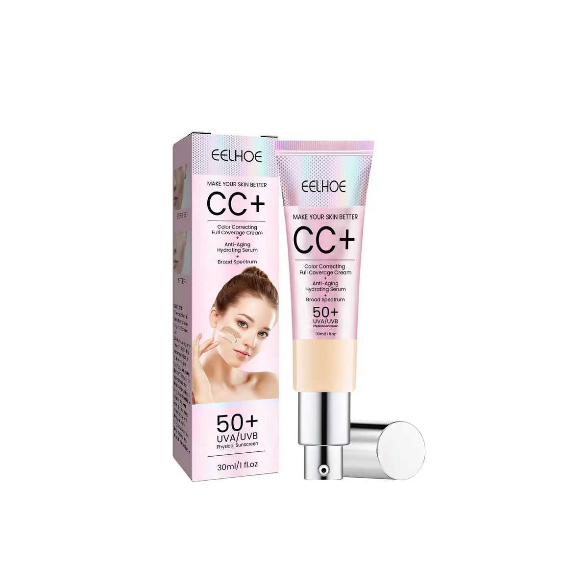 CC Foundation Cream Natural Moisturizing Waterproof Brightening Foundation Concealer Coverage Blemish Oil-control Lasting Makeup - AliExpress