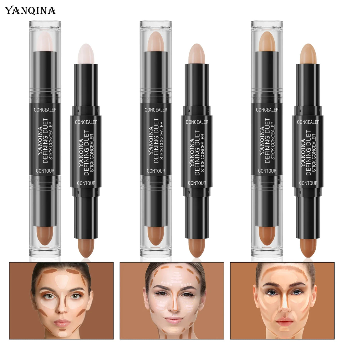 Long Lasting Face Foundation Concealer Pen Dark Circles Corrector Contour Stick Cosmetic Makeup Tool for Even Skin Tone - AliExpress 66