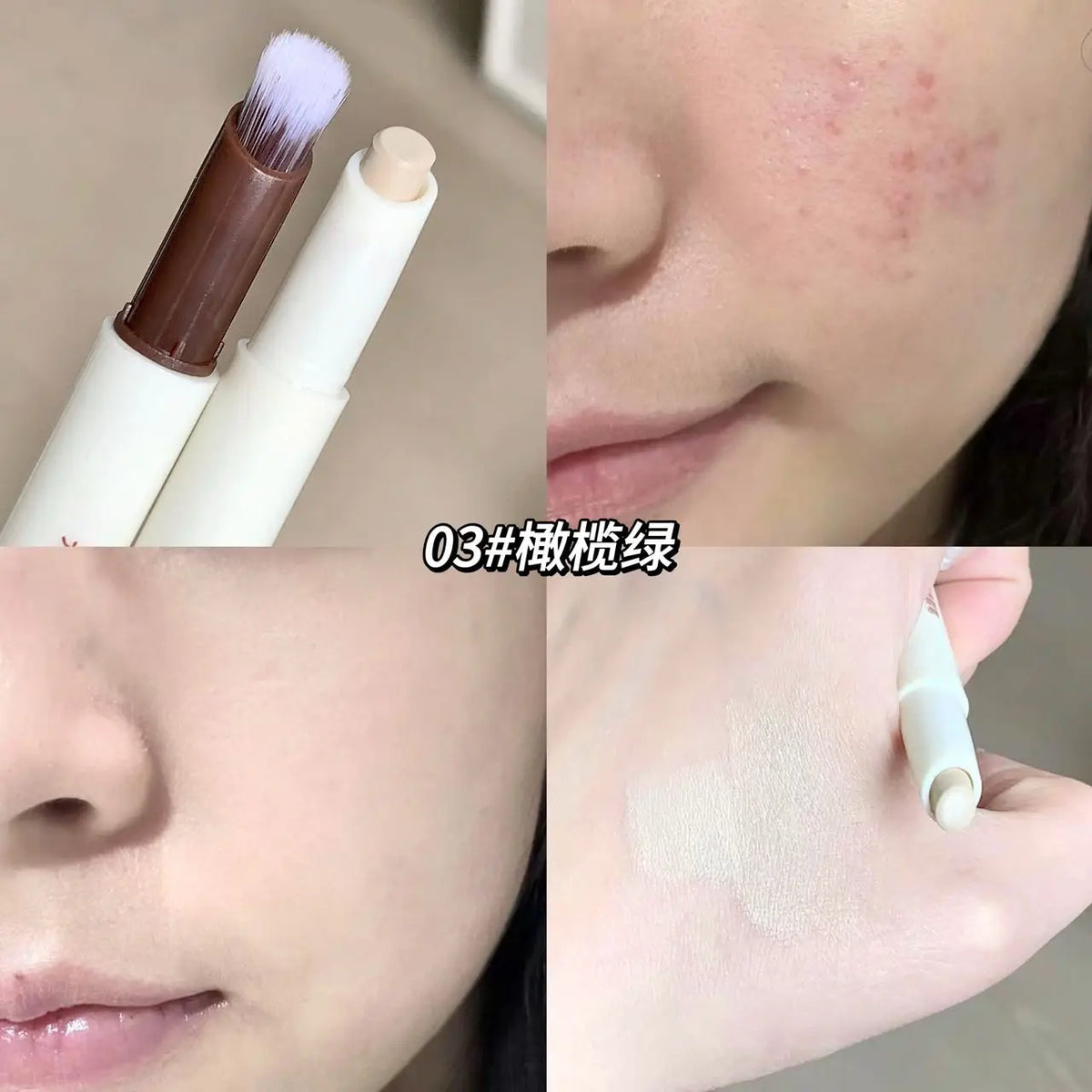 Kakashow Dual-Ended Concealer Pen for Dark Circles Tear Groove Spot Coverage Long-Lasting Blend Brush for Daily Use And Gifts