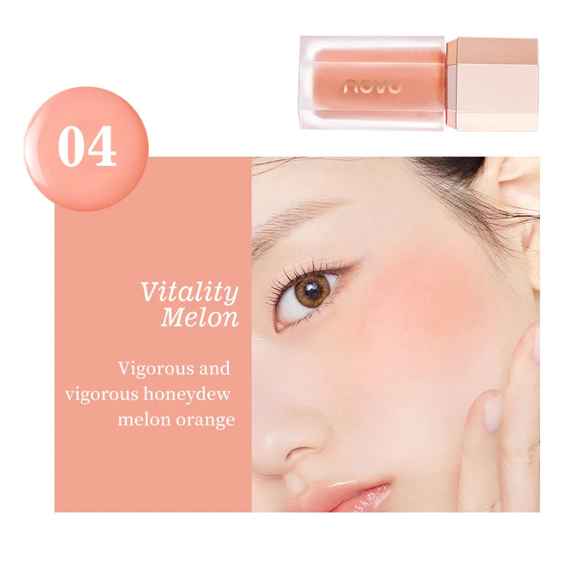 NOVO Oxygen Moisturizing Liquid Powder Blusher Is Smooth and Smooth, Easy To Push Away Daily Life Enhancing Color Makeup