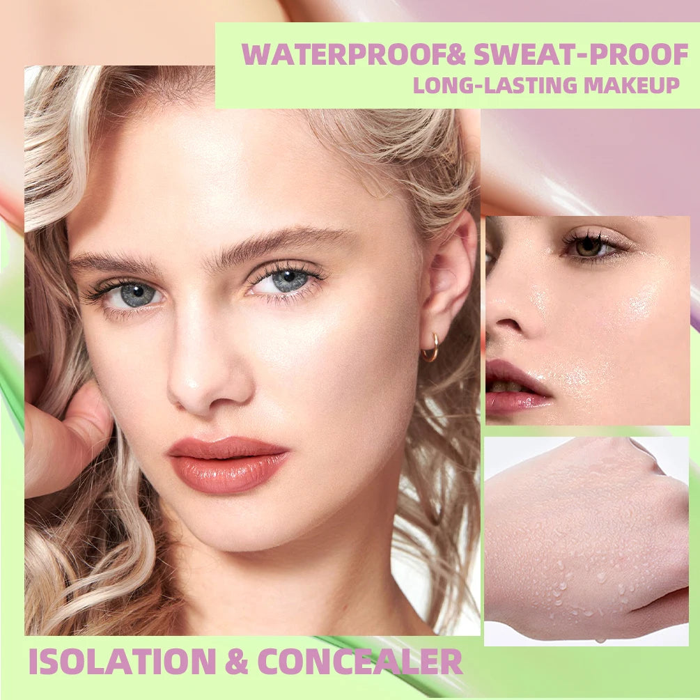 Hot Makeup Set 3 PCS Three Color Liquid Concealer Mixed Isolation Lotion Moisturizing Skin Brightening Primer Base Foundation - AliExpress 66