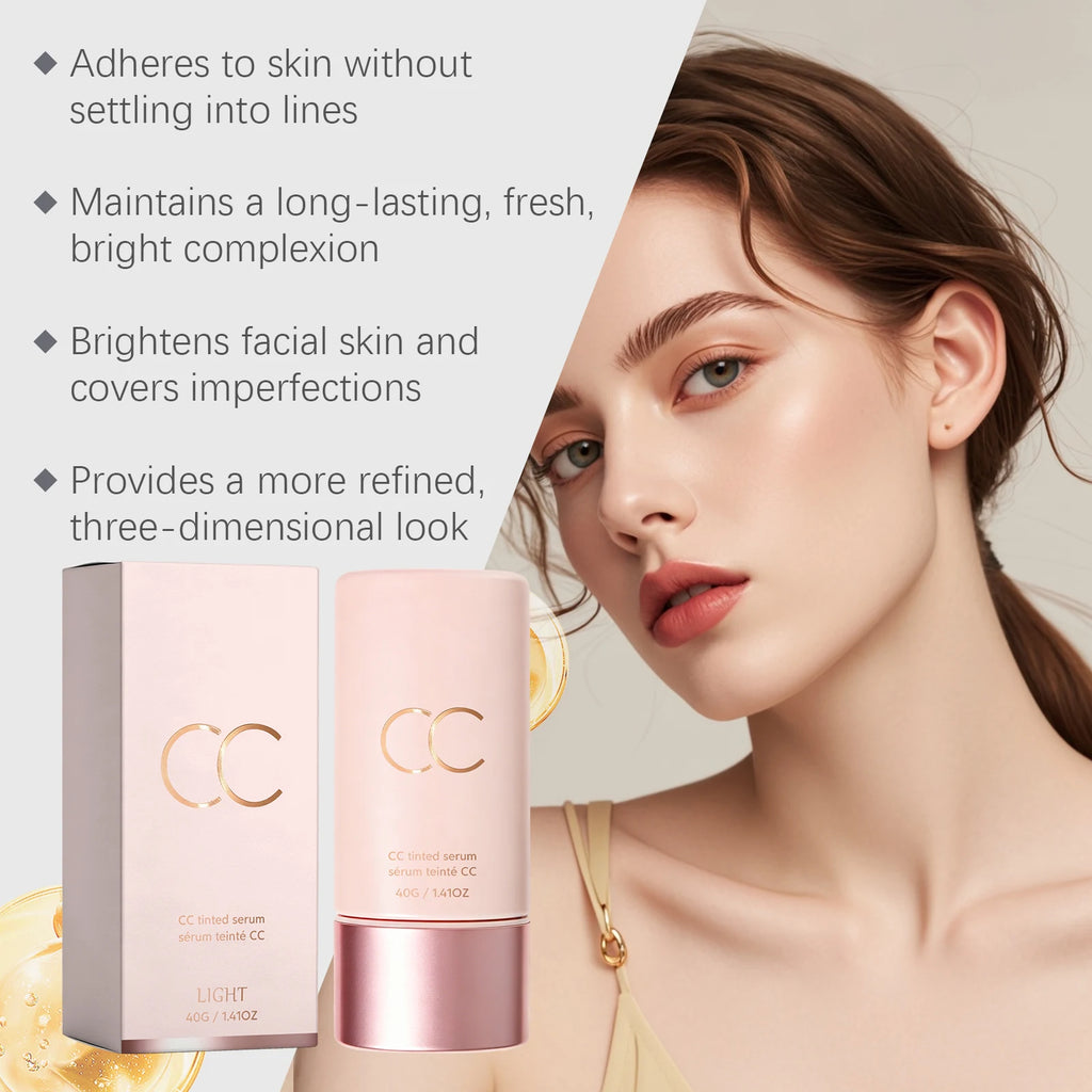 CC Plain Makeup Cream Anti Aging Waterproof Concealer Brightening Hydrating Skin Easy To Blend Long Last Natural Finish Makeup