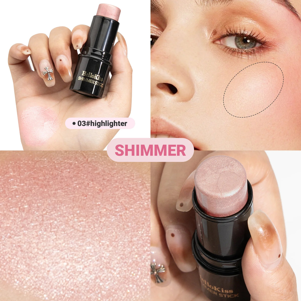 15 Color Waterproof Shimmer Face Bronzer Highlighters Glitter Corrector Contour Illuminator Stick Creamy Blush Makeup Cosmetics - AliExpress 66